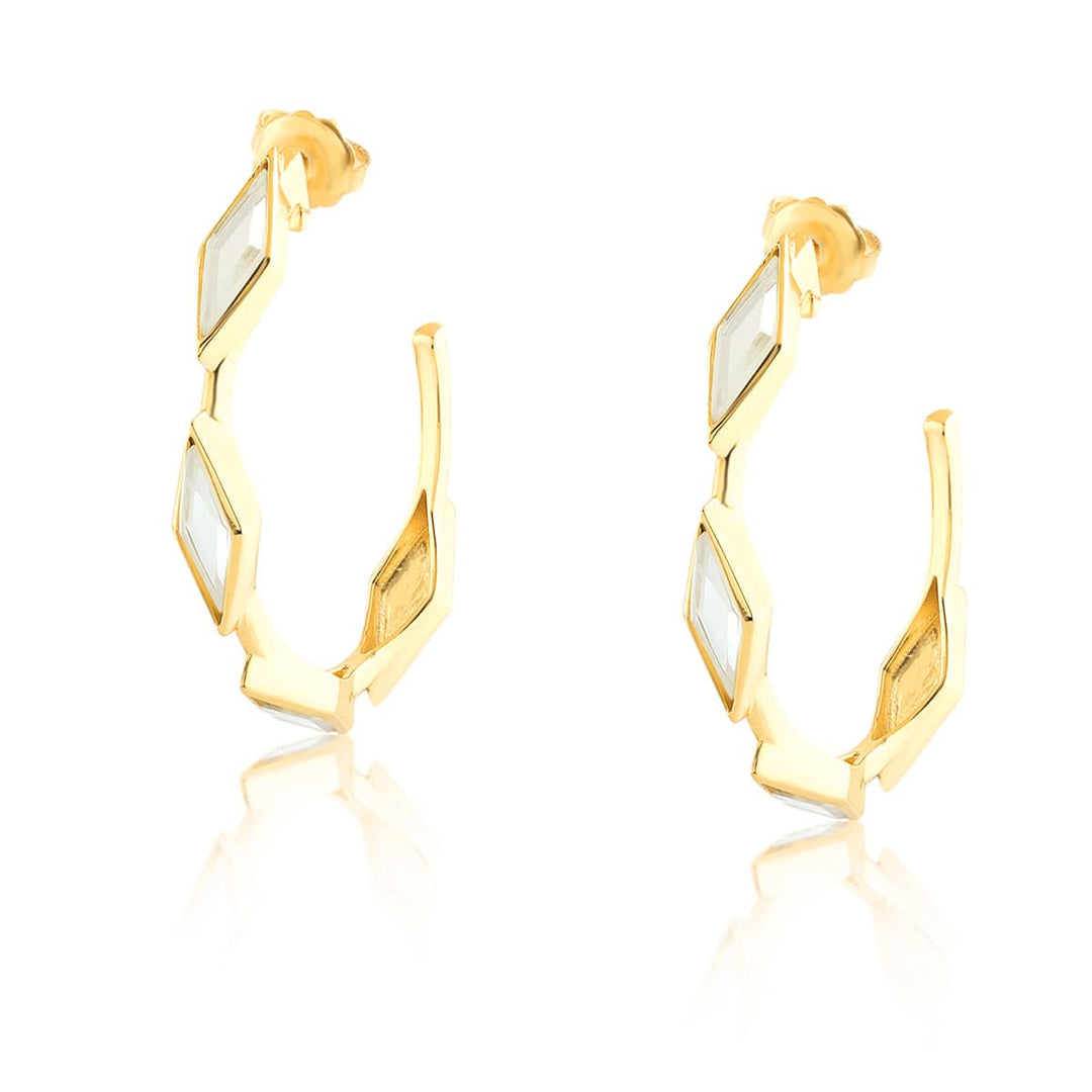 Yellow Hoop Earring for Women by Isharya | Modern Indian Jewellery