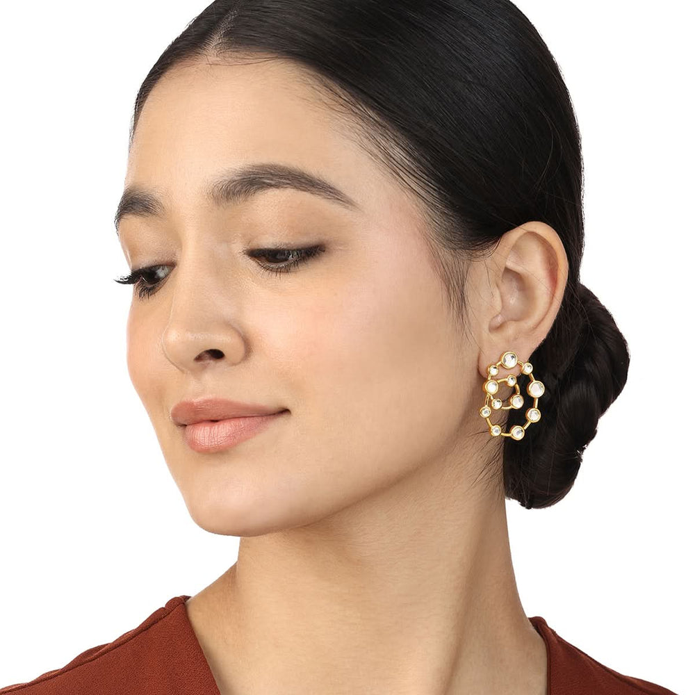 Lumen Concentric Earrings for Women by Isharya | Modern Indian Jewellery