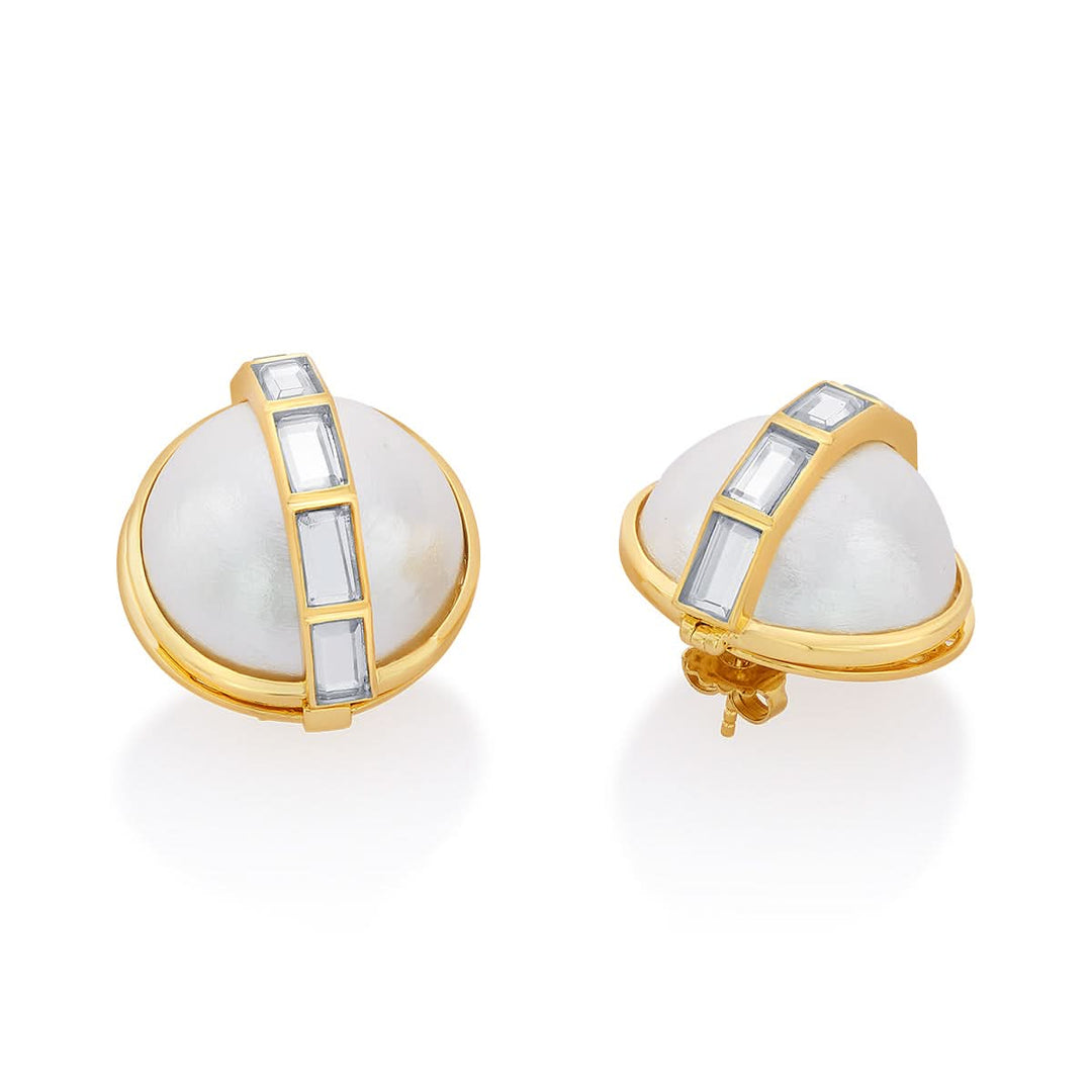 Perla Stud Earrings for Women by Isharya | Modern Indian Jewellery