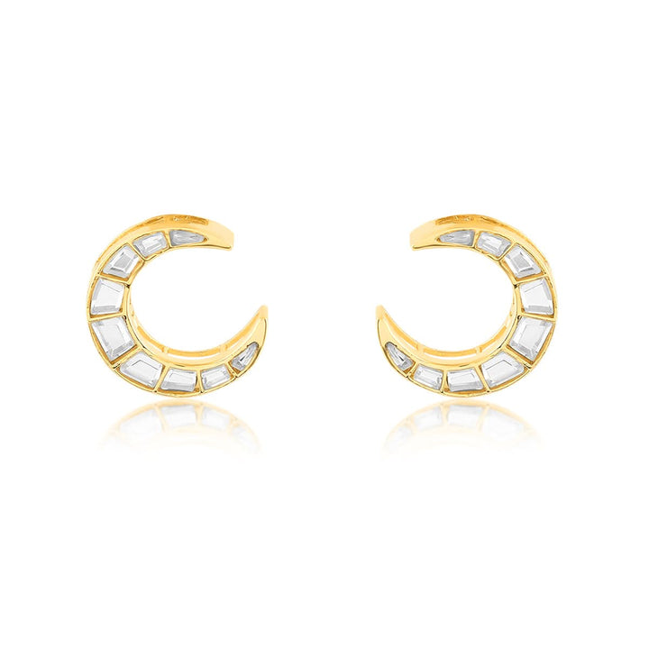 Lumen Moon Earrings for Women by Isharya | Modern Indian Jewellery