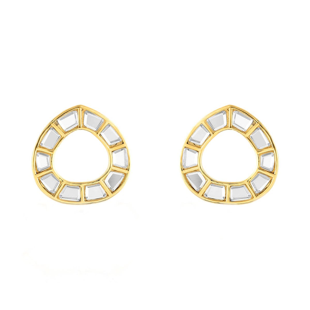 Lumen Oval Earrings for Women by Isharya | Modern Indian Jewellery