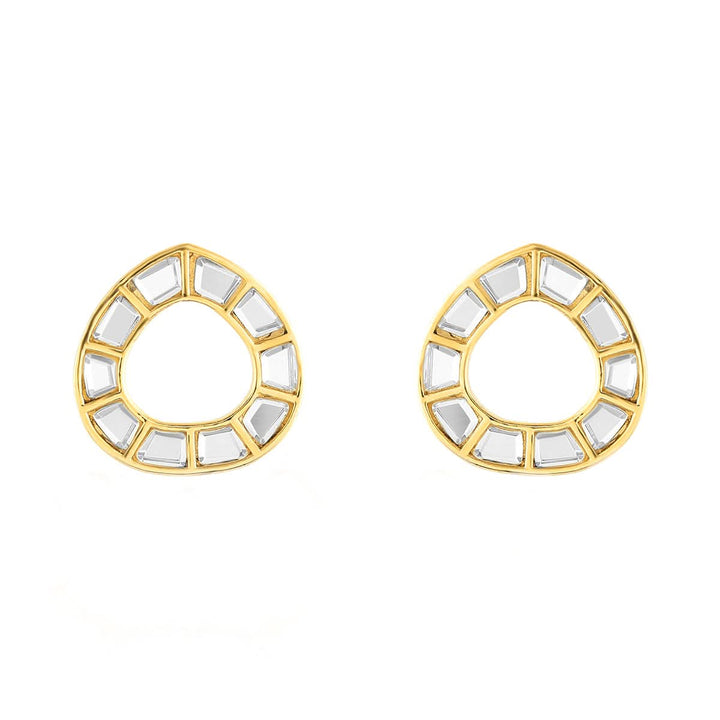 Lumen Oval Earrings for Women by Isharya | Modern Indian Jewellery