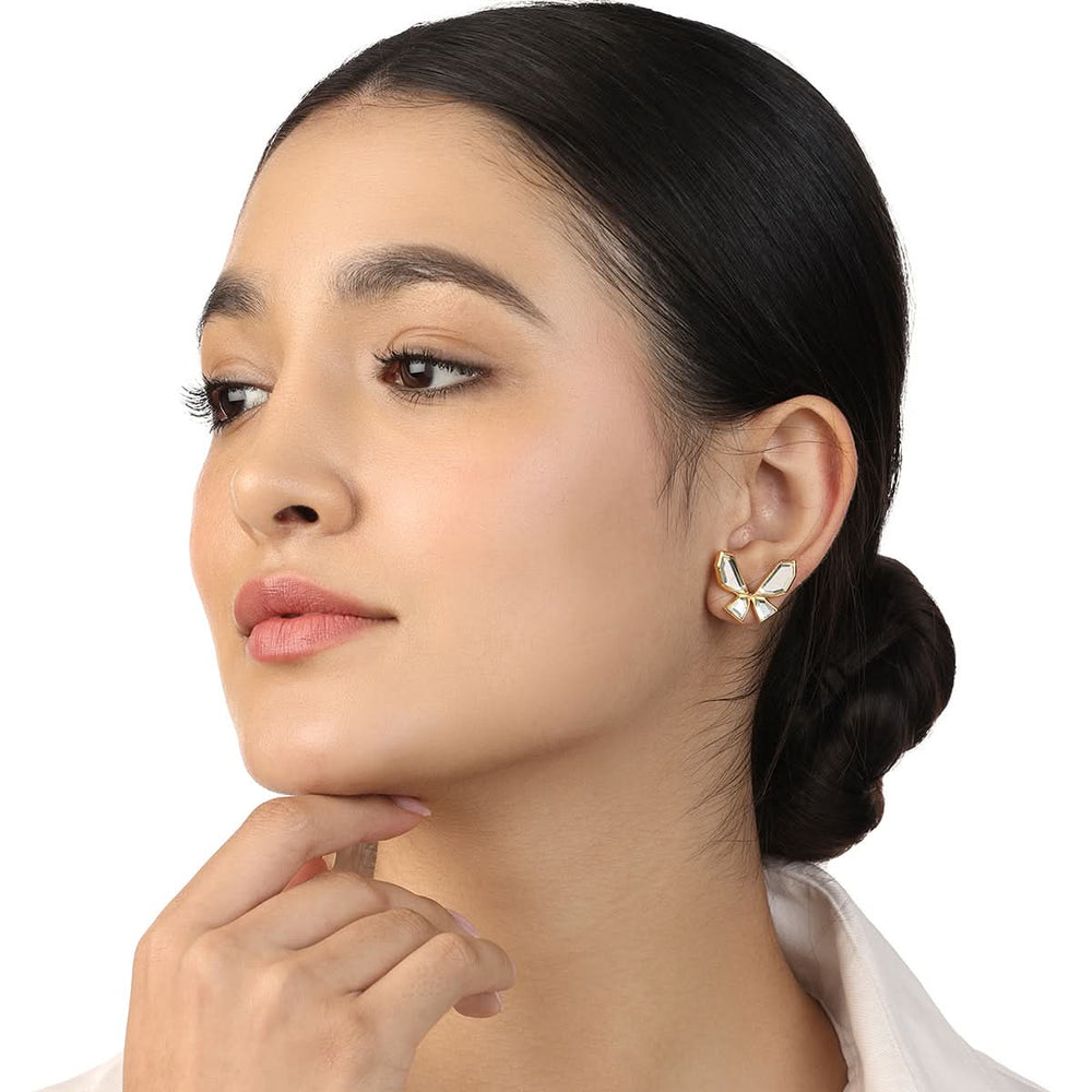 Yellow Stud Earring for Women by Isharya | Modern Indian Jewellery