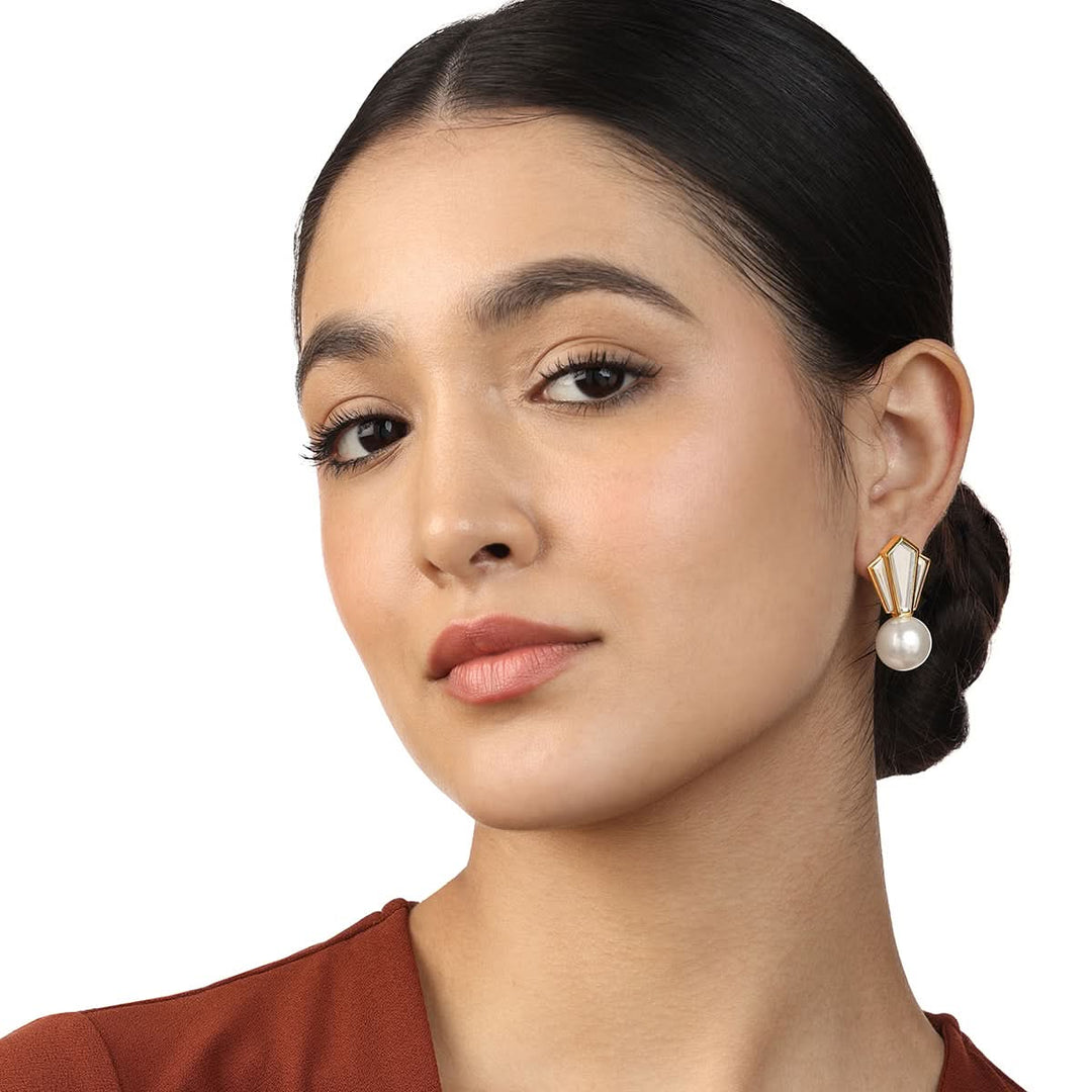 Perla Deco Earrings for Women by Isharya | Modern Indian Jewellery