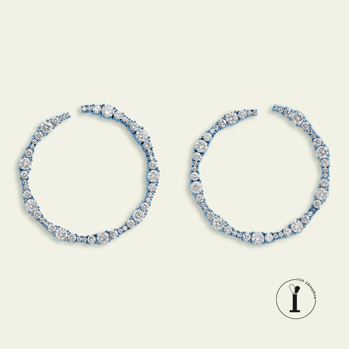 Blue Circle Studs 