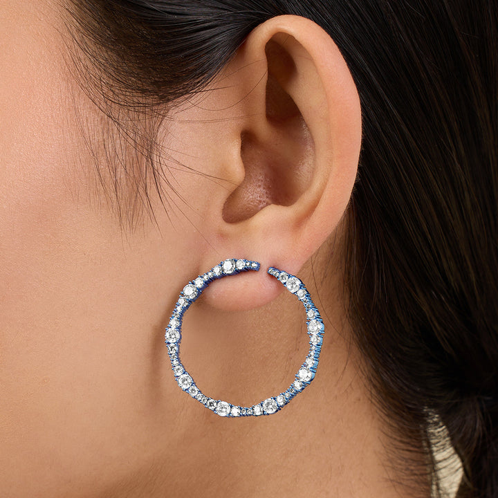 Blue Circle Studs