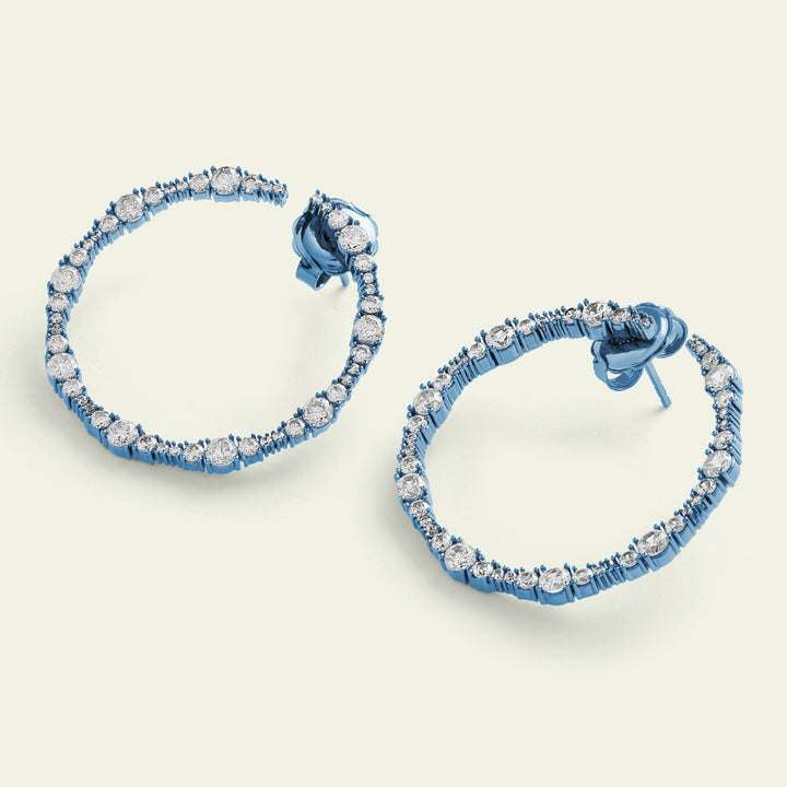 Blue Circle Studs 