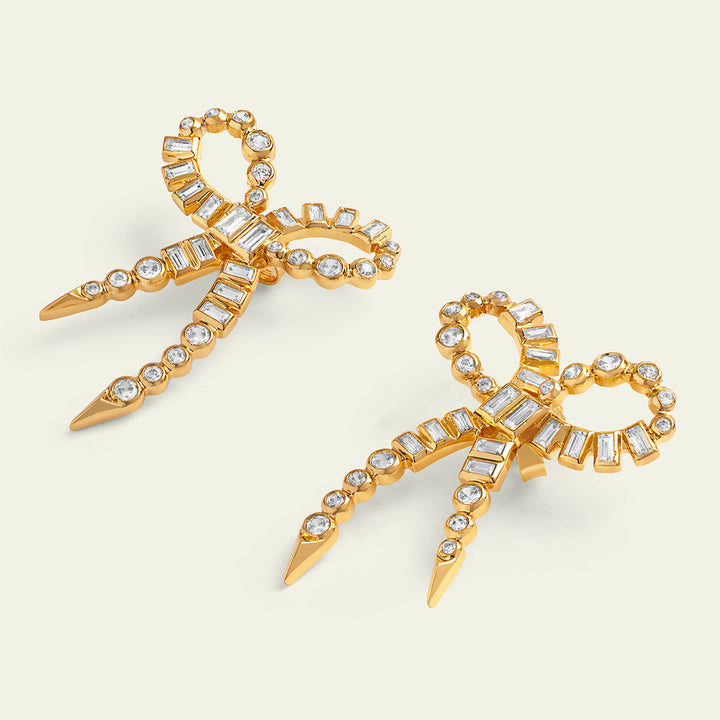 Gold Stud Earring for Women by Isharya | Modern Indian Jewellery