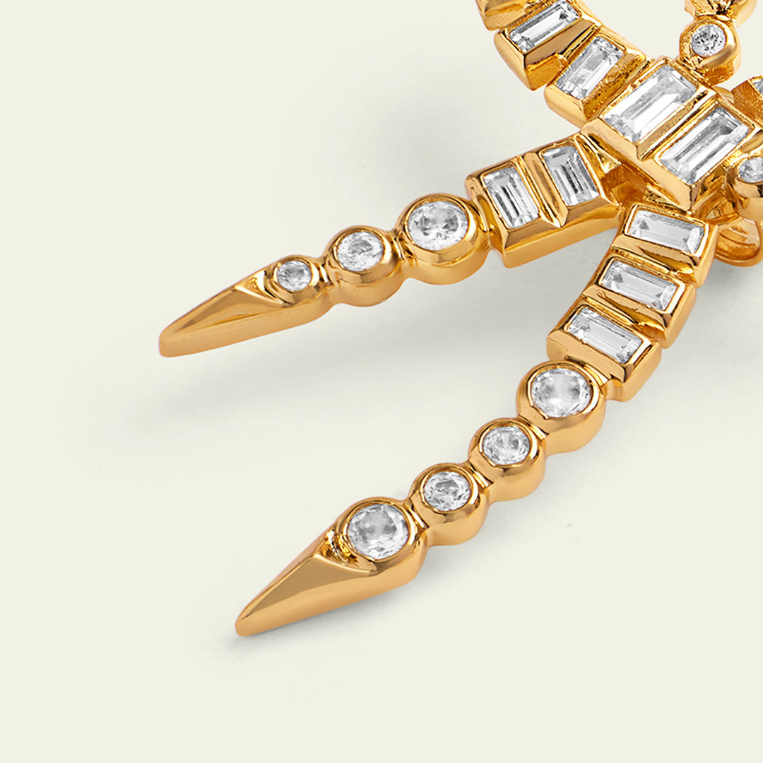 Gold Stud Earring for Women by Isharya | Modern Indian Jewellery