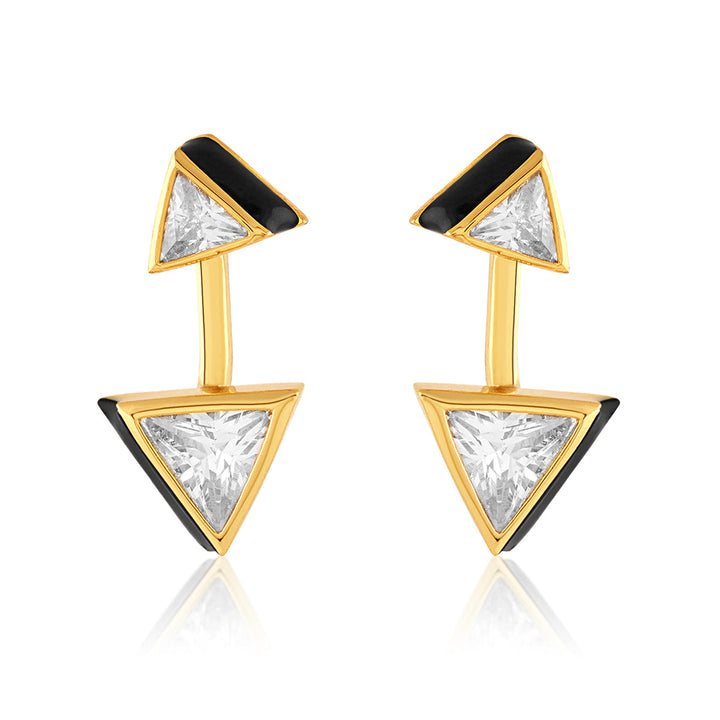 Black Triangles Earrings