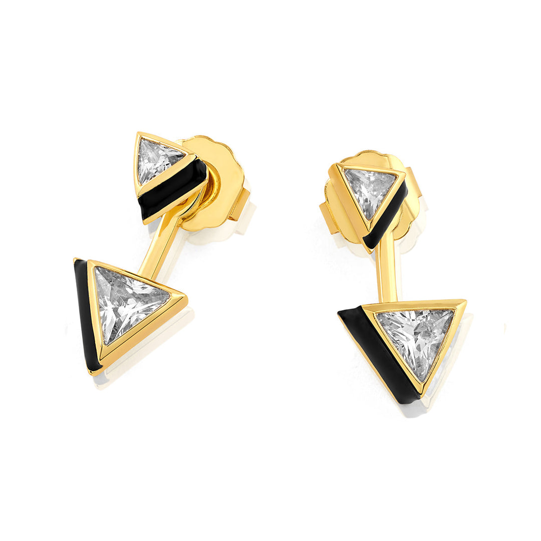 Black Triangles Earrings