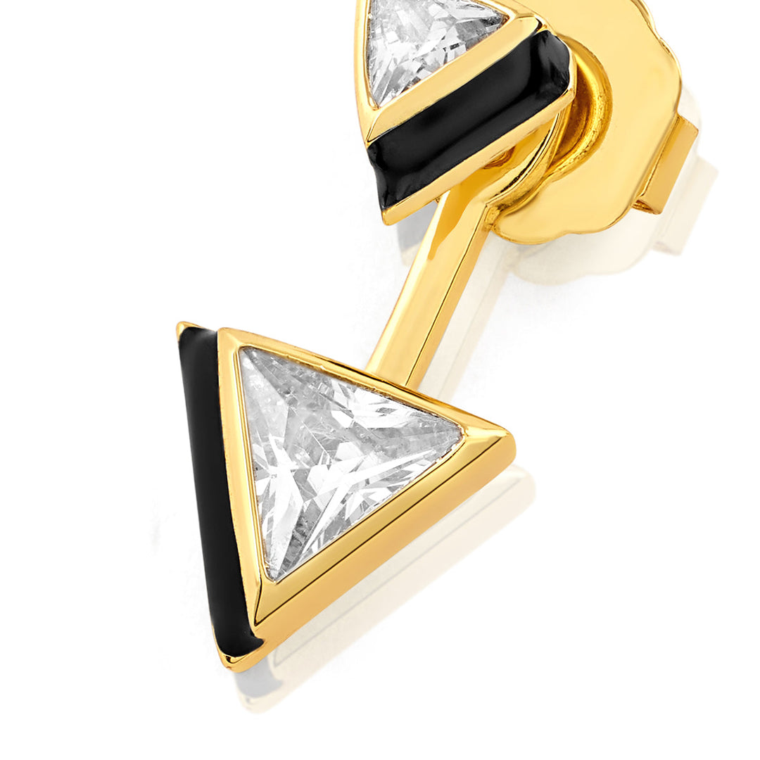 Black Triangles Earrings