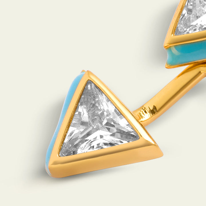 Blue Triangle Jacket Studs 