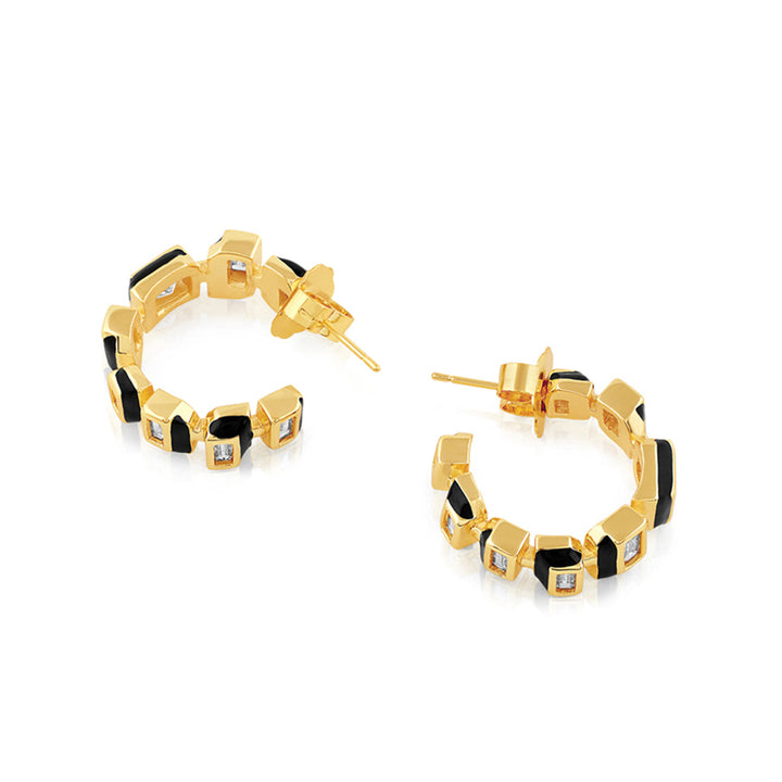 Black Squares Hoops