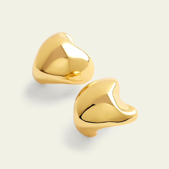 Mini Gold Heart Studs 