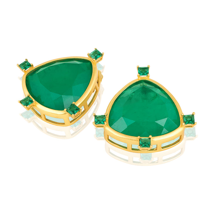 Petit Emerald Studs