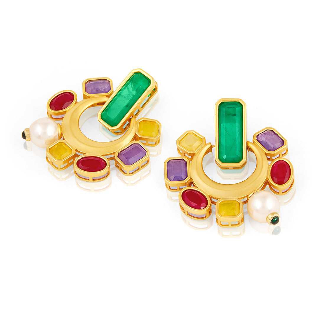 Opulent Gemstone Studs