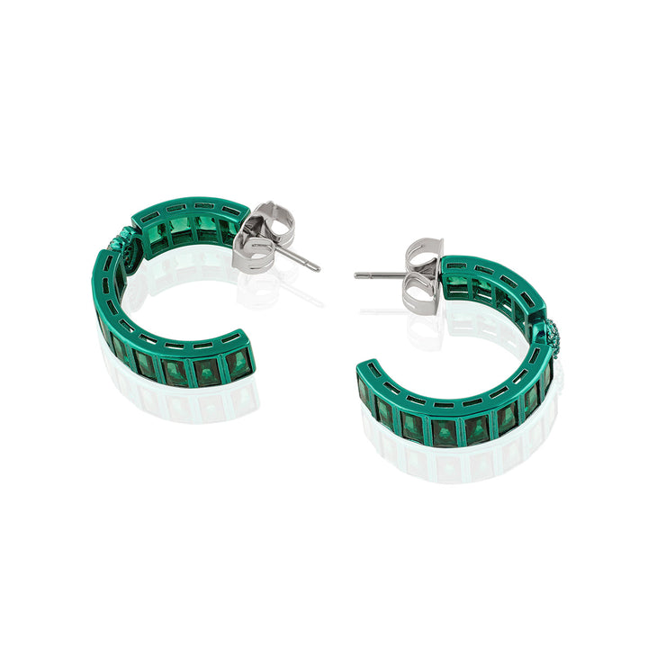 Petit Emerald Hoops