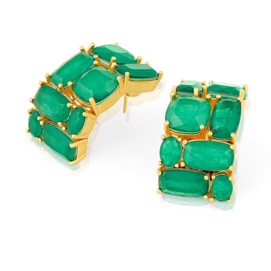 Heaps Of Emerald Hoops