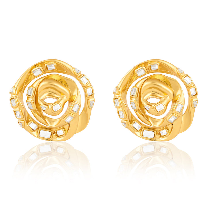 Rosé Gold Statement Studs