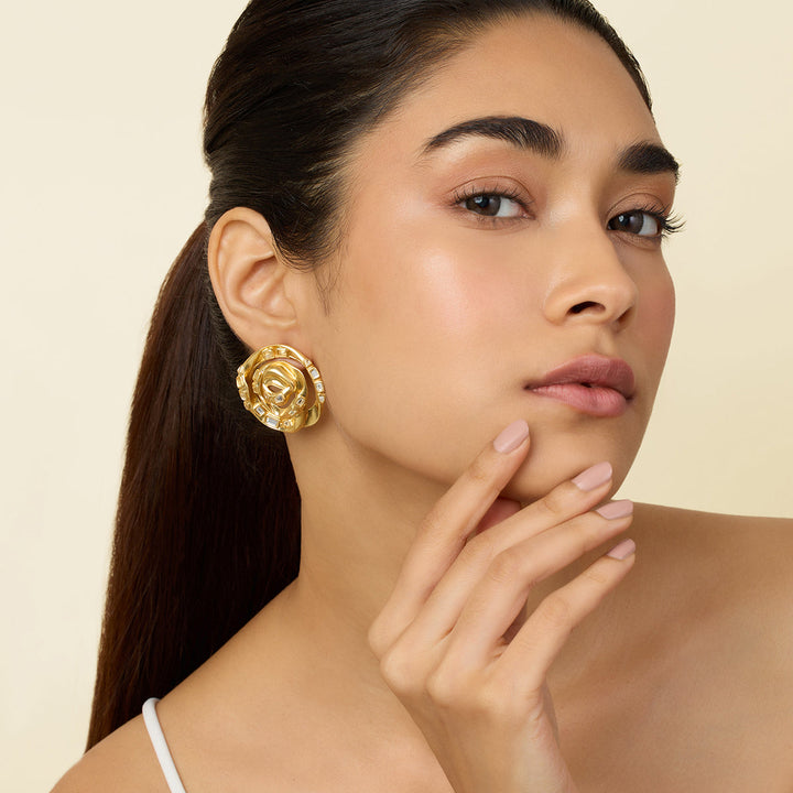 Rosé Gold Statement Studs