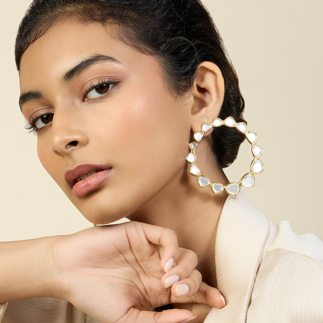 Sheesh Mahal Front Back Earrings