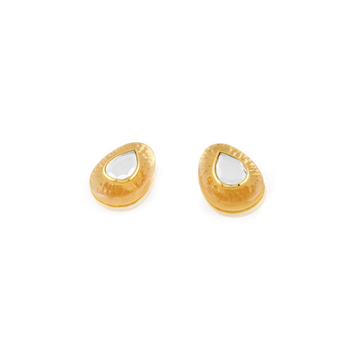 Gold Mirror Boondein Studs