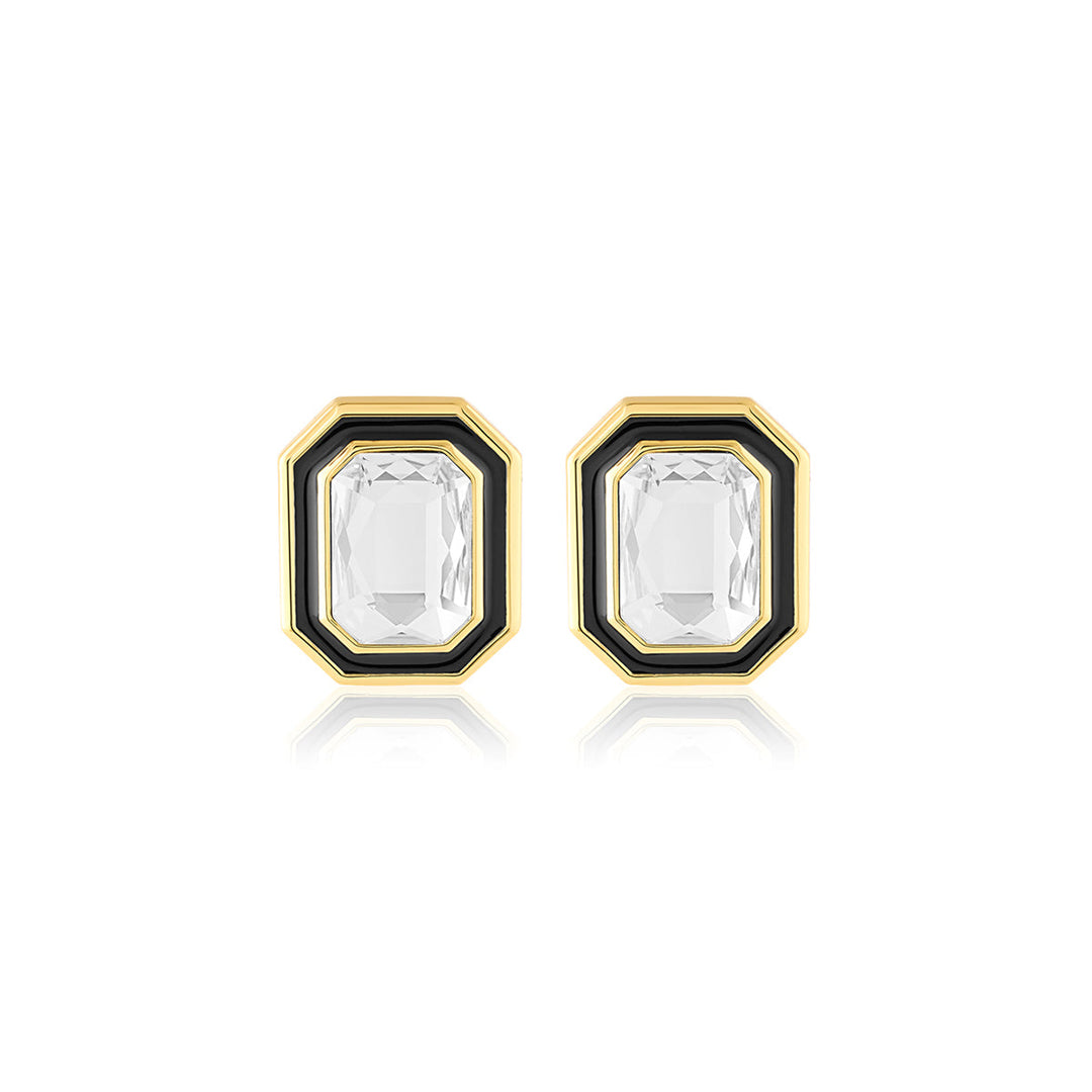 White Metaverse Button Studs