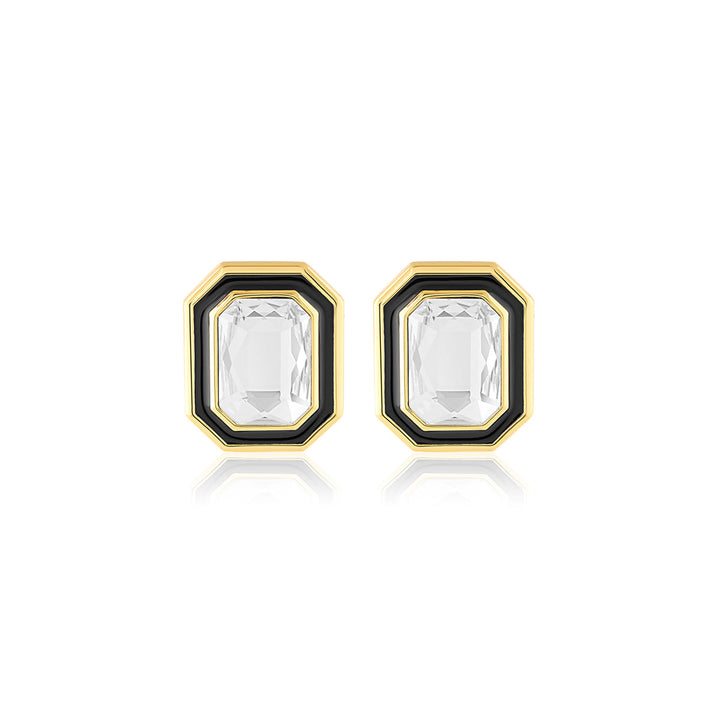 White Metaverse Button Studs