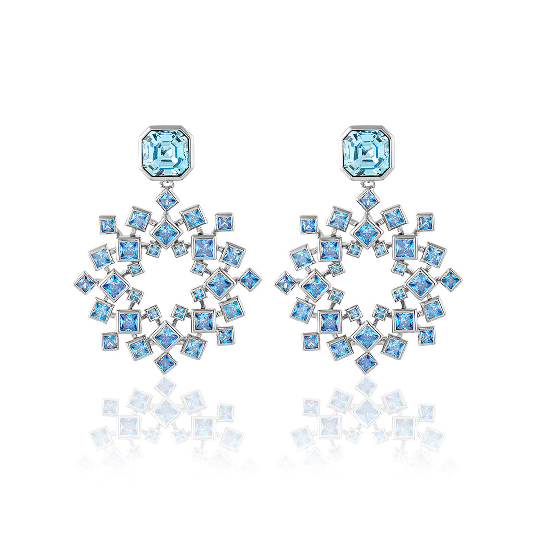 Aquamarine Cosmic Flair Earrings