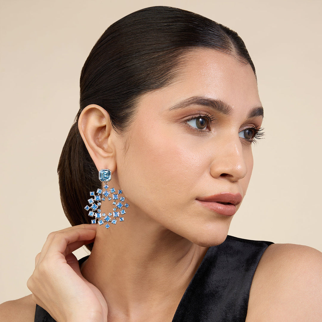 Aquamarine Cosmic Flair Earrings