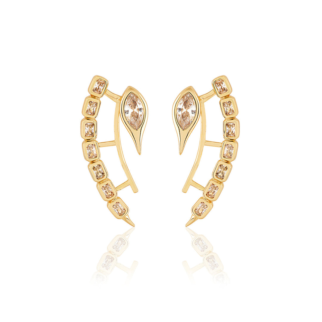 Tenniscore CZ Front Back Earrings