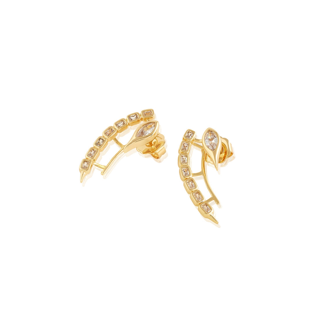 Tenniscore CZ Front Back Earrings