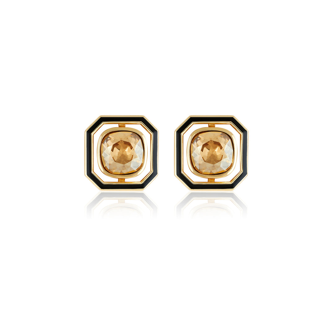 Mocha Mousse Square Studs