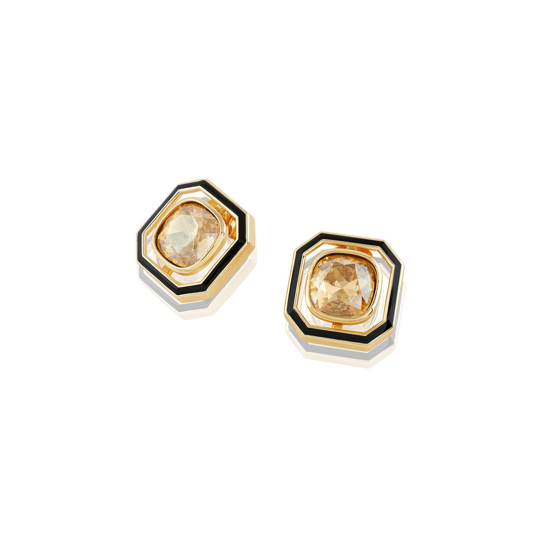 Mocha Mousse Square Studs