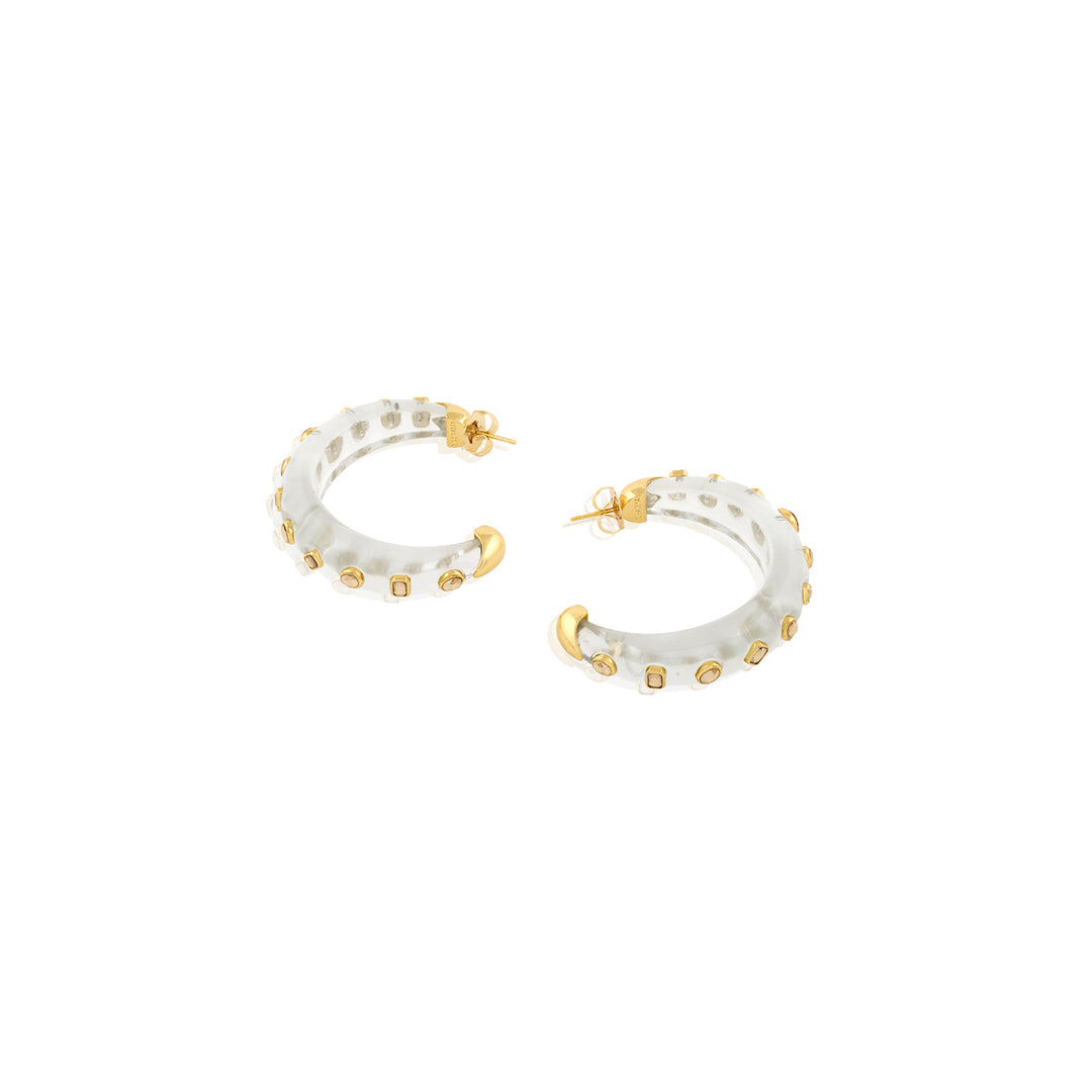 Clear Core Hoop Earrings
