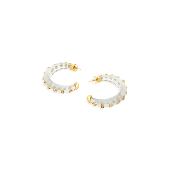 Clear Core Hoop Earrings