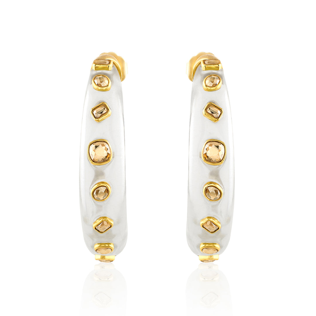 Clear Core Hoop Earrings