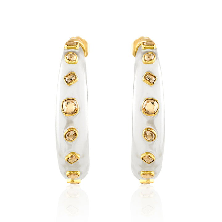 Clear Core Hoop Earrings