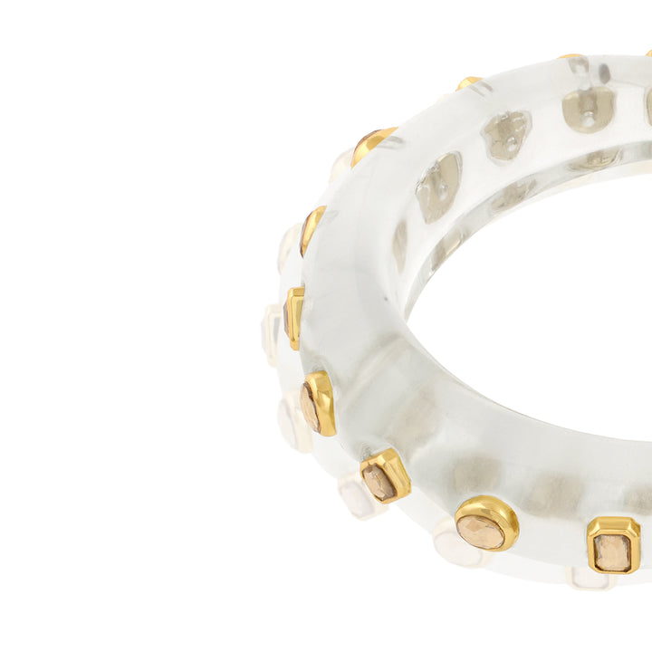 Clear Core Hoop Earrings
