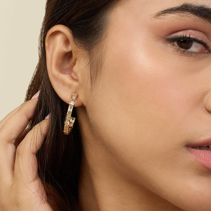 Summer Crystal Hoops