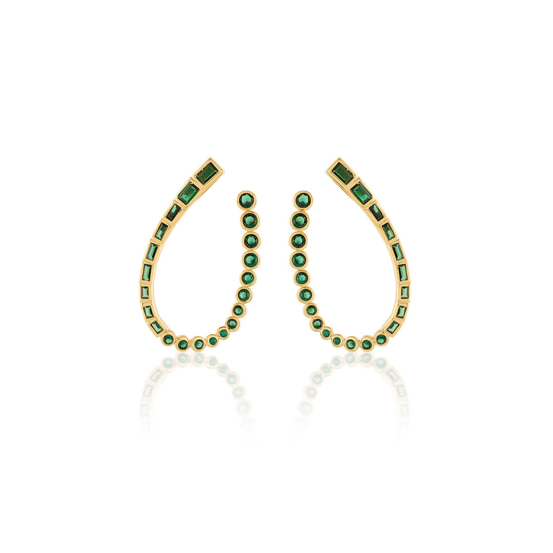 Neon Crystal Front Back Earrings
