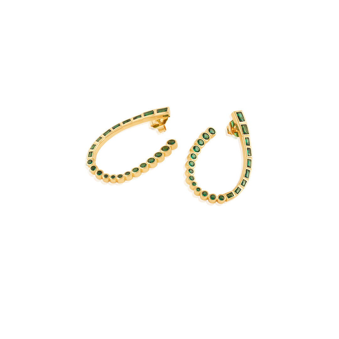 Neon Crystal Front Back Earrings
