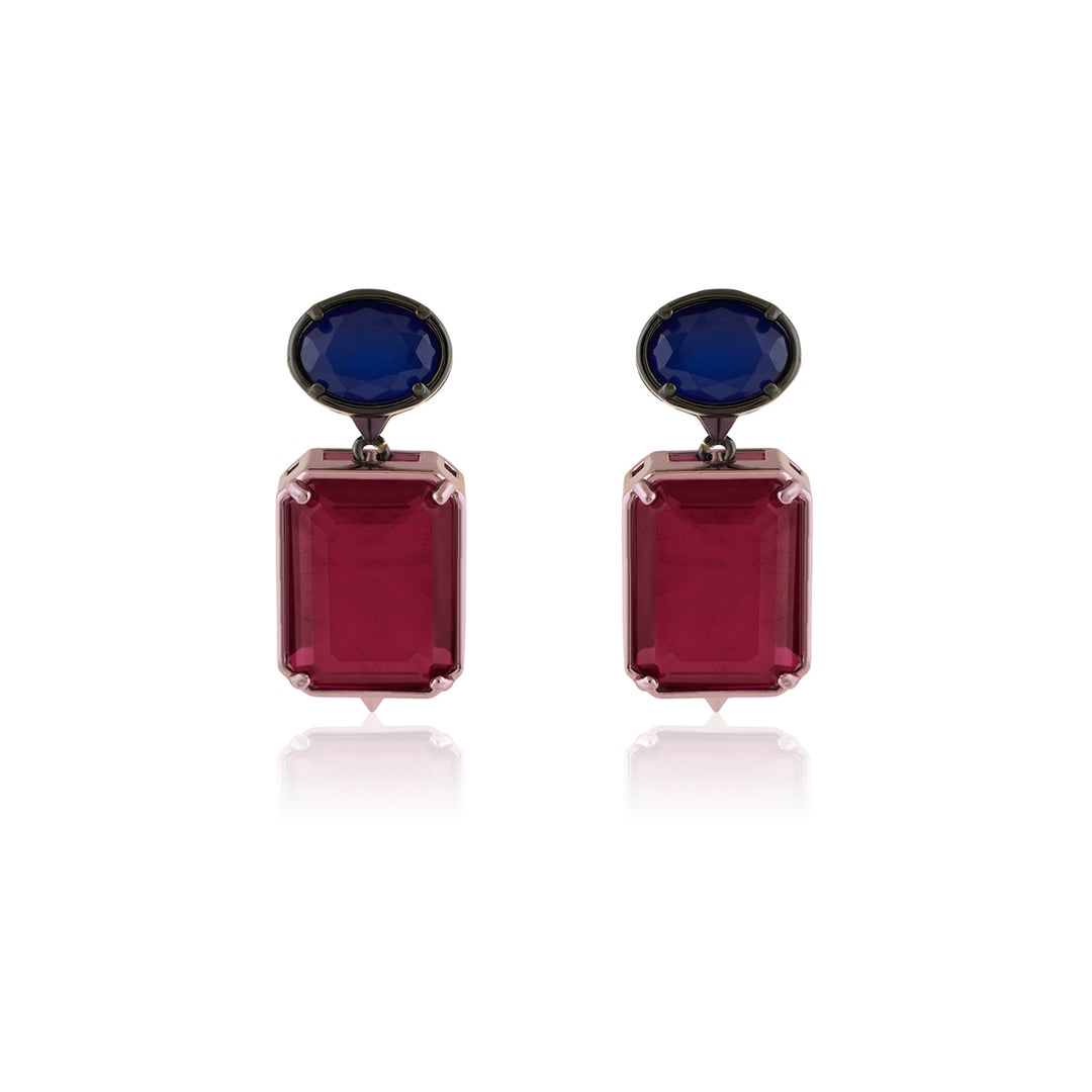 Floral Flame Dangler Earrings