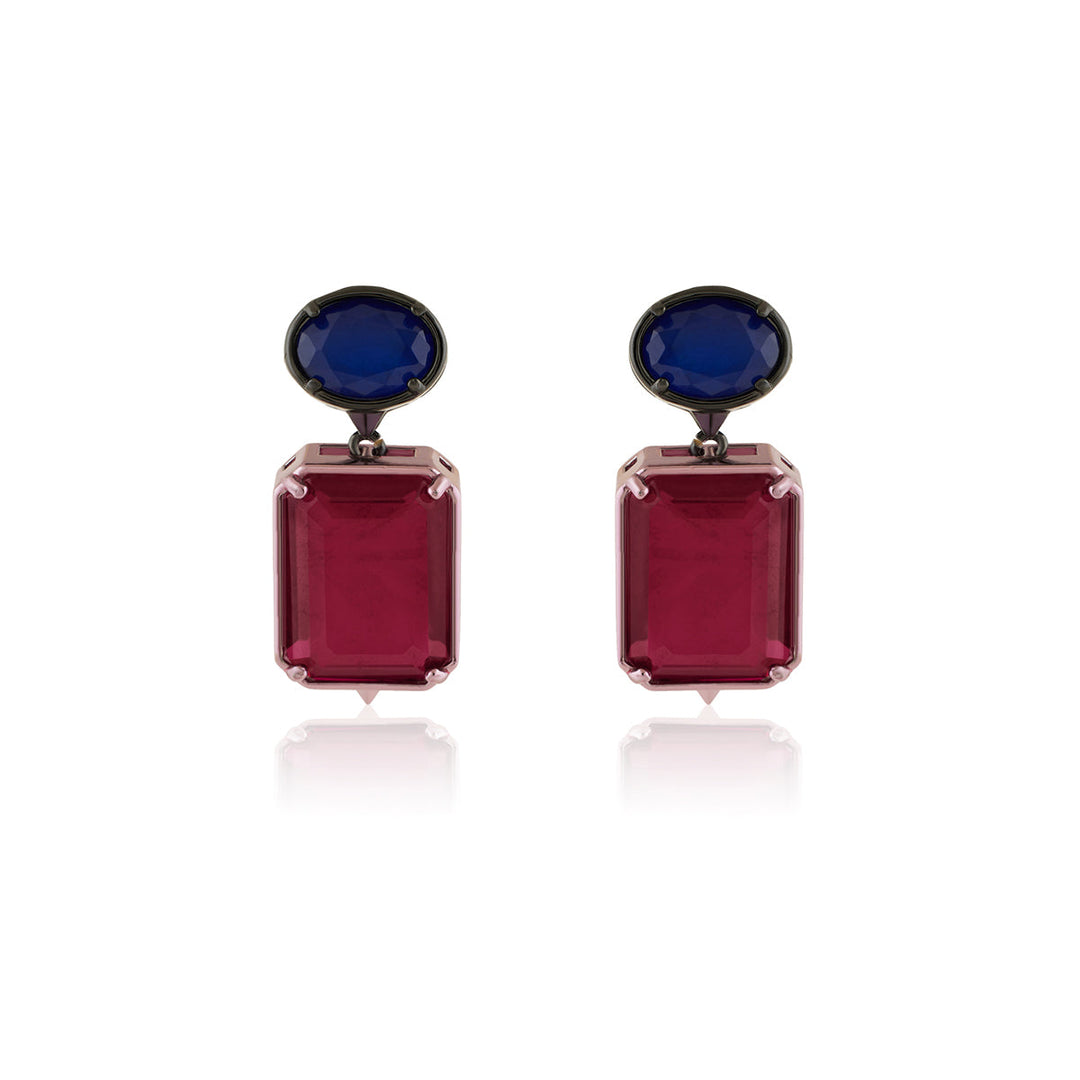 Floral Flame Dangler Earrings