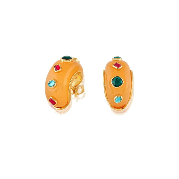 Coral Garden Resin Huggie Hoops 