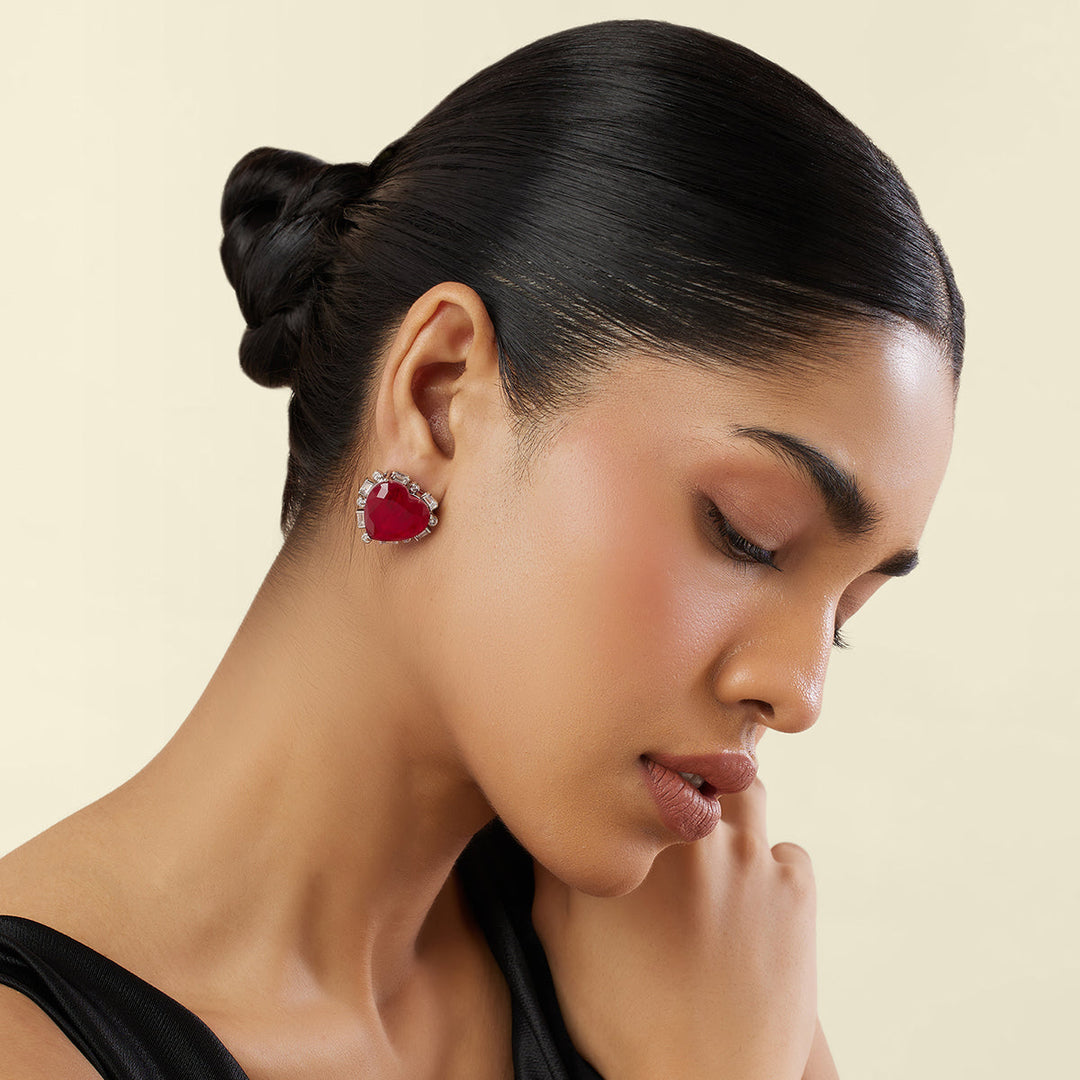 Crimson Heart Luxe Studs