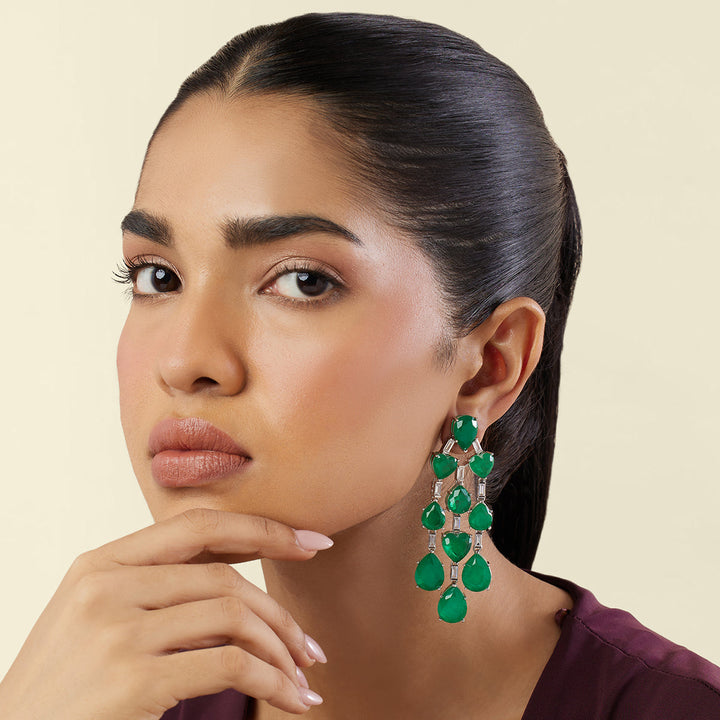 Emerald Waterfall Luxe Earrings