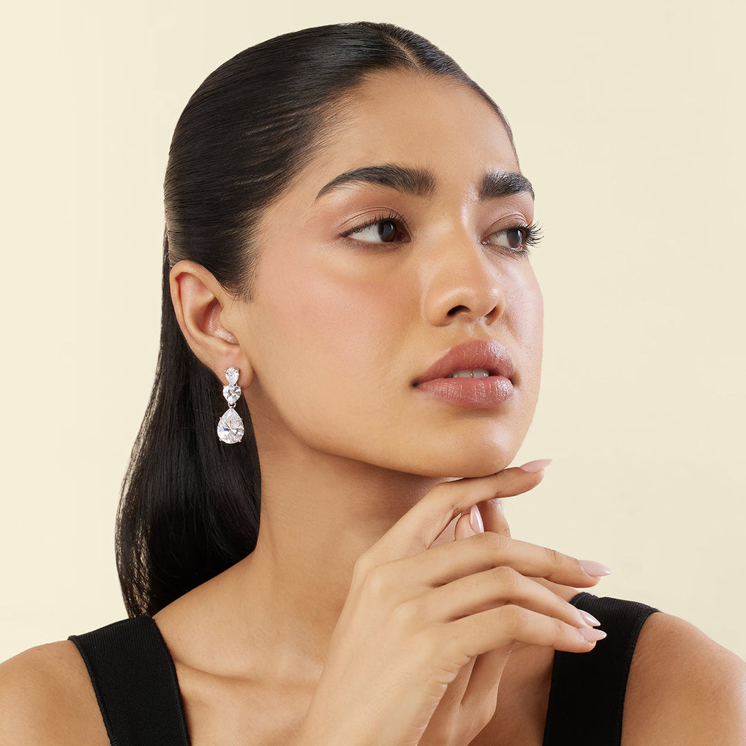 Silver Radiance Dangler Earrings