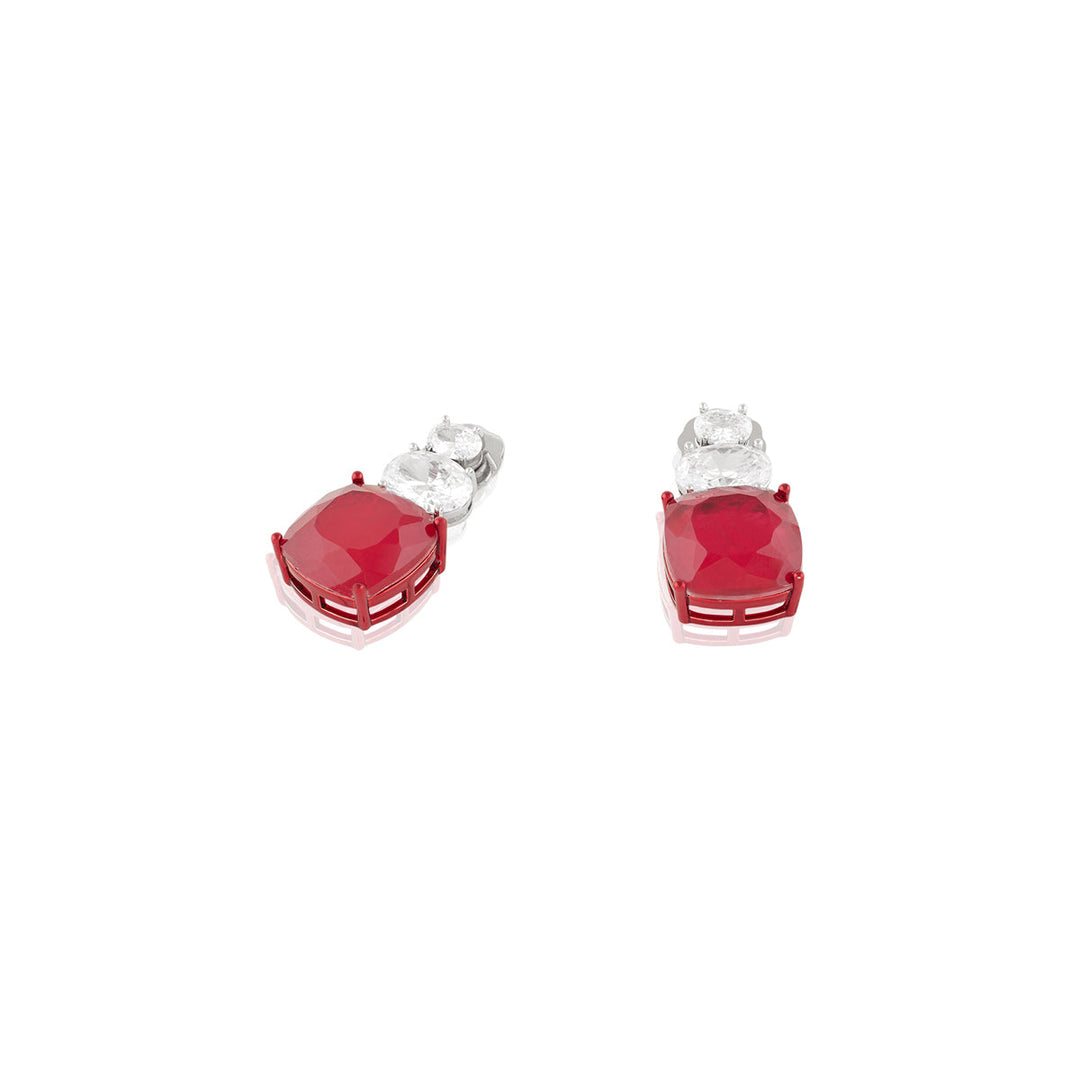 Crimson Elegance Dangler Earrings